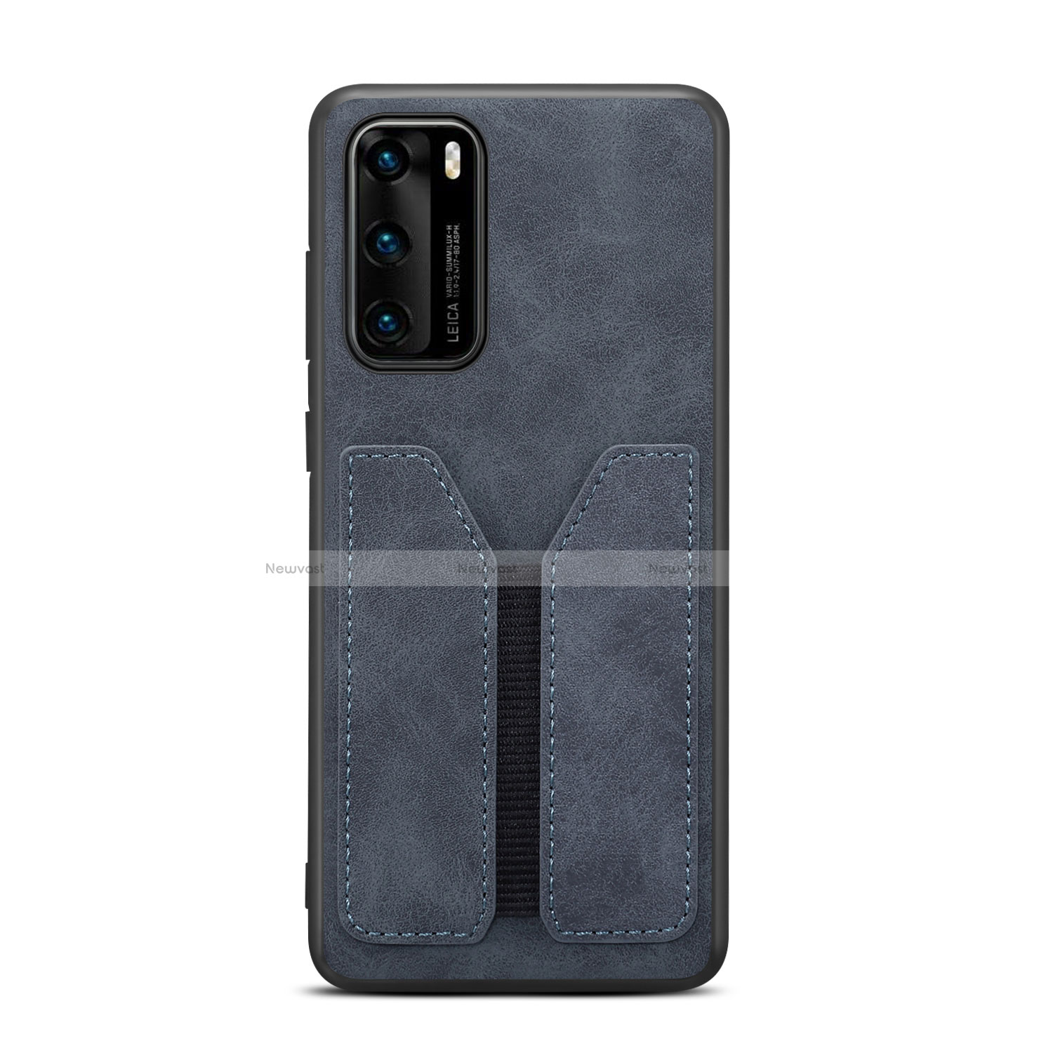 Soft Luxury Leather Snap On Case Cover R07 for Huawei P40 Black