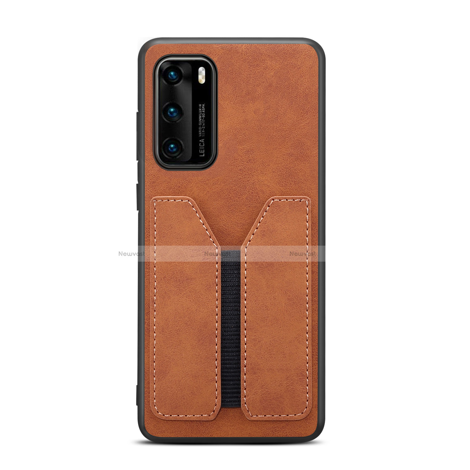 Soft Luxury Leather Snap On Case Cover R07 for Huawei P40 Orange