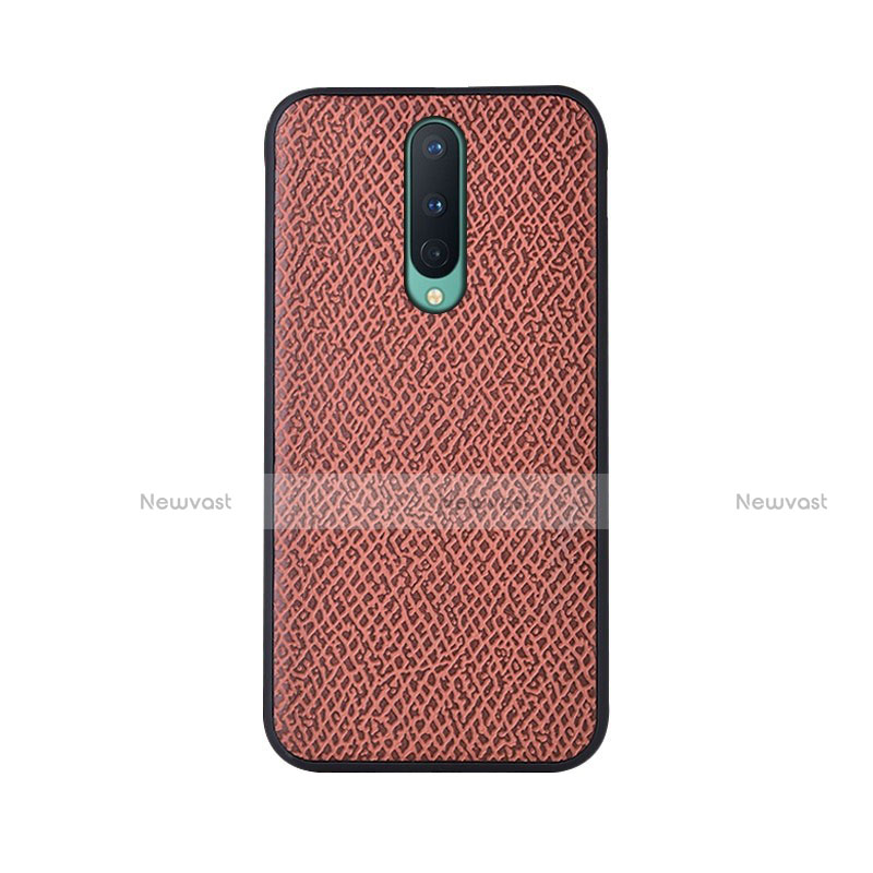 Soft Luxury Leather Snap On Case Cover R07 for OnePlus 8