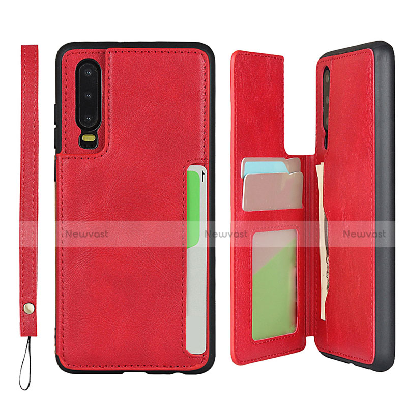 Soft Luxury Leather Snap On Case Cover R08 for Huawei P30