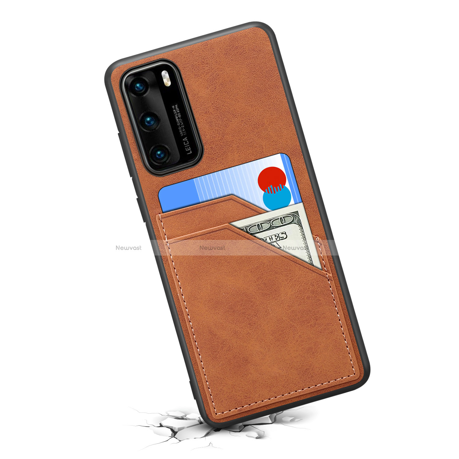 Soft Luxury Leather Snap On Case Cover R08 for Huawei P40