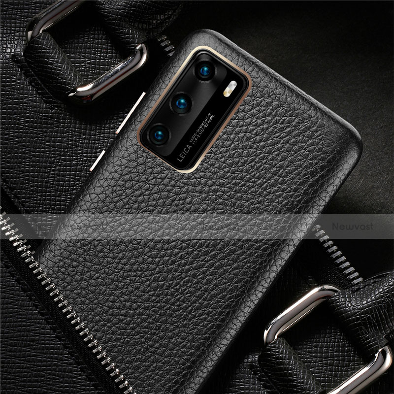 Soft Luxury Leather Snap On Case Cover R09 for Huawei P40