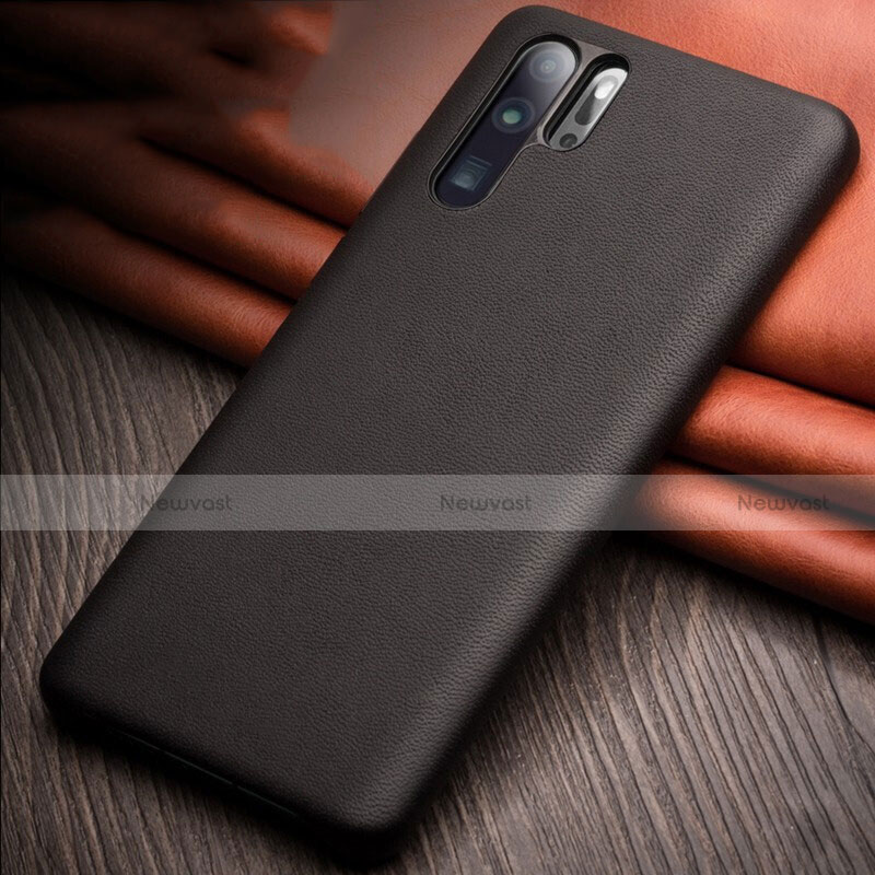 Soft Luxury Leather Snap On Case Cover R11 for Huawei P30 Pro Black