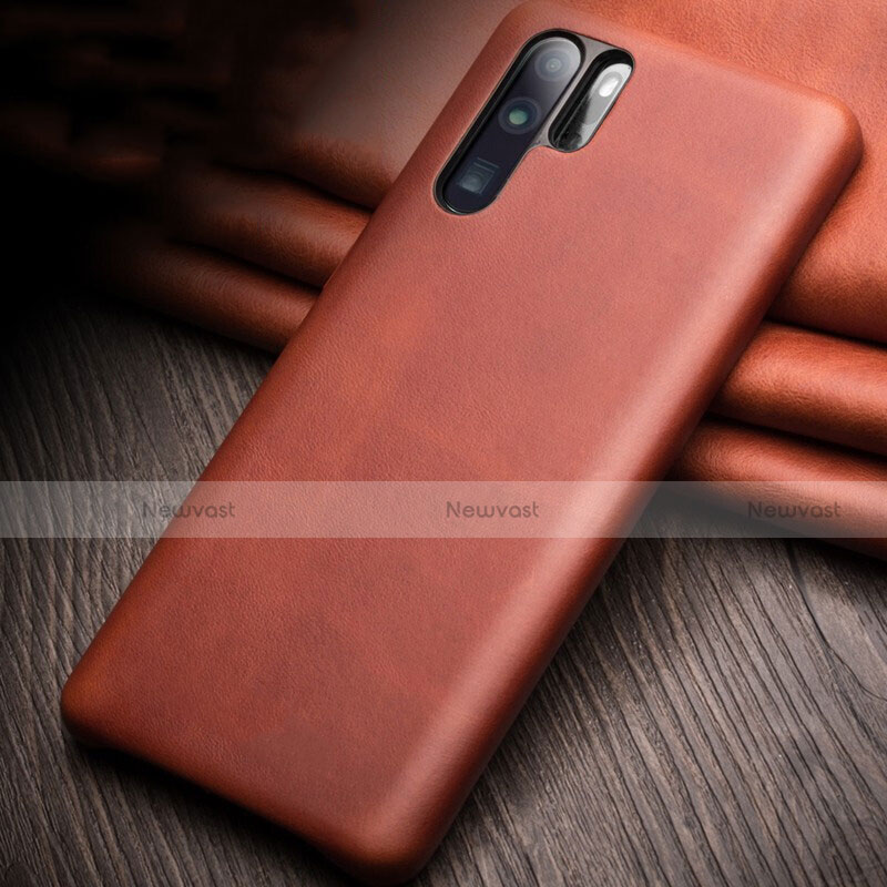Soft Luxury Leather Snap On Case Cover R11 for Huawei P30 Pro New Edition Orange