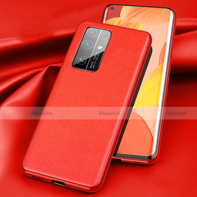 Soft Luxury Leather Snap On Case Cover S01 for Huawei Honor 30 Red