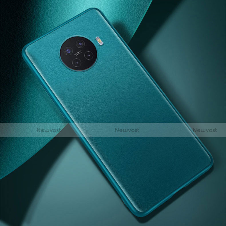 Soft Luxury Leather Snap On Case Cover S01 for Oppo Ace2 Cyan