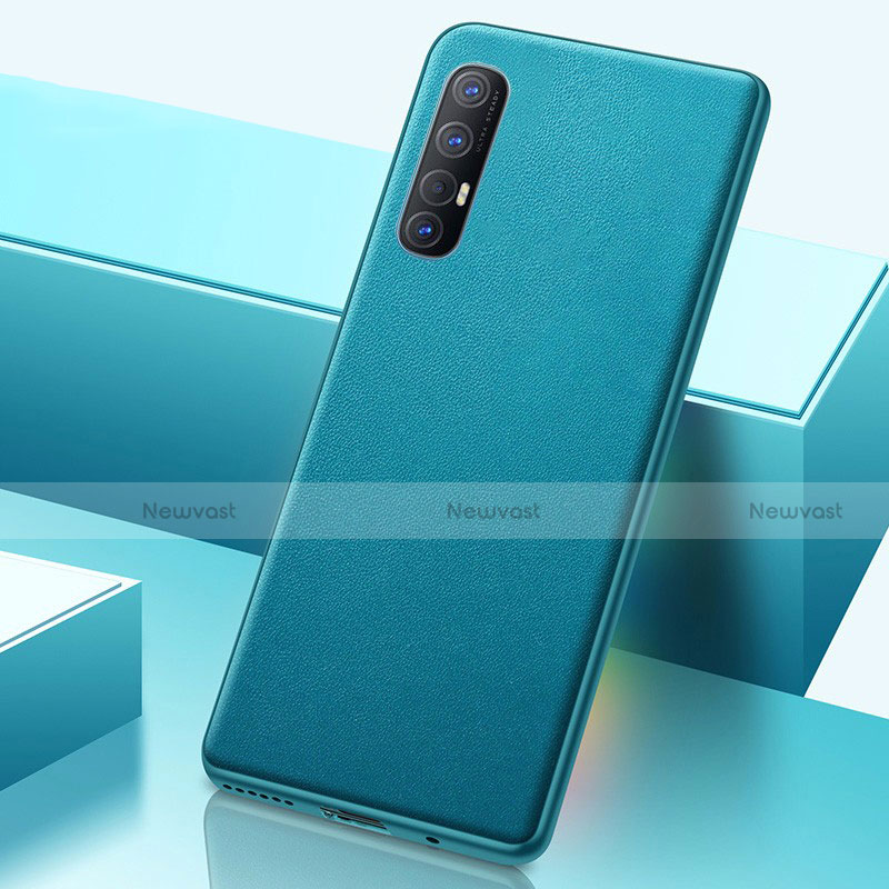 Soft Luxury Leather Snap On Case Cover S01 for Oppo Find X2 Neo Green