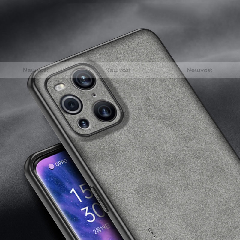 Soft Luxury Leather Snap On Case Cover S01 for Oppo Find X3 Pro 5G