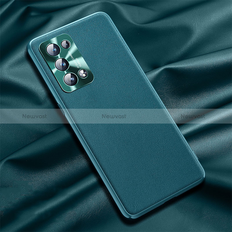 Soft Luxury Leather Snap On Case Cover S01 for Oppo Reno6 Pro 5G Green