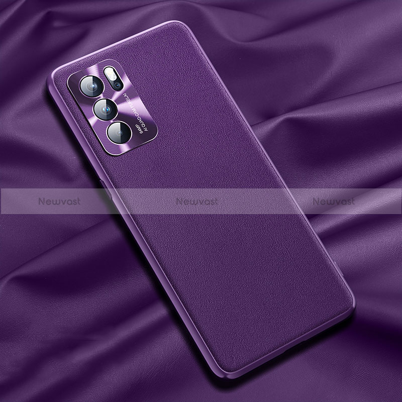Soft Luxury Leather Snap On Case Cover S01 for Oppo Reno6 Pro 5G India