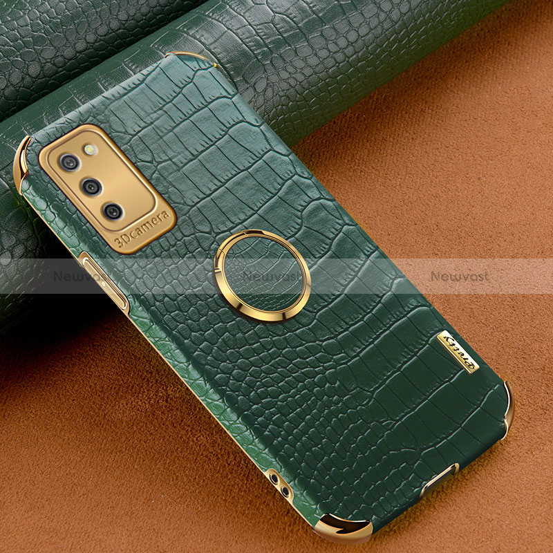 Soft Luxury Leather Snap On Case Cover S01 for Samsung Galaxy M02s Green
