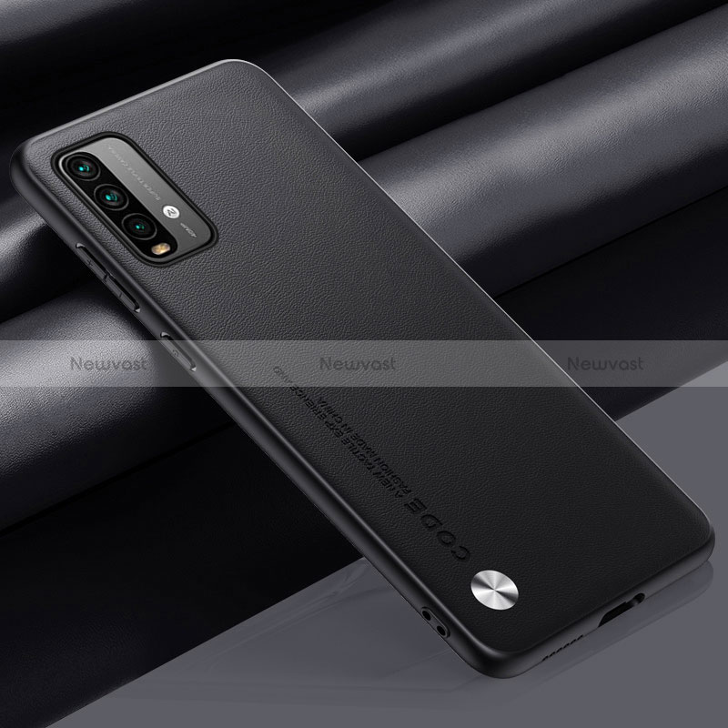 Soft Luxury Leather Snap On Case Cover S01 for Xiaomi Redmi 9T 4G Black