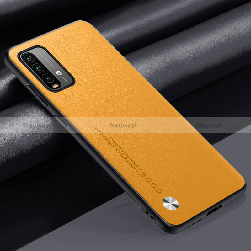 Soft Luxury Leather Snap On Case Cover S01 for Xiaomi Redmi 9T 4G Yellow