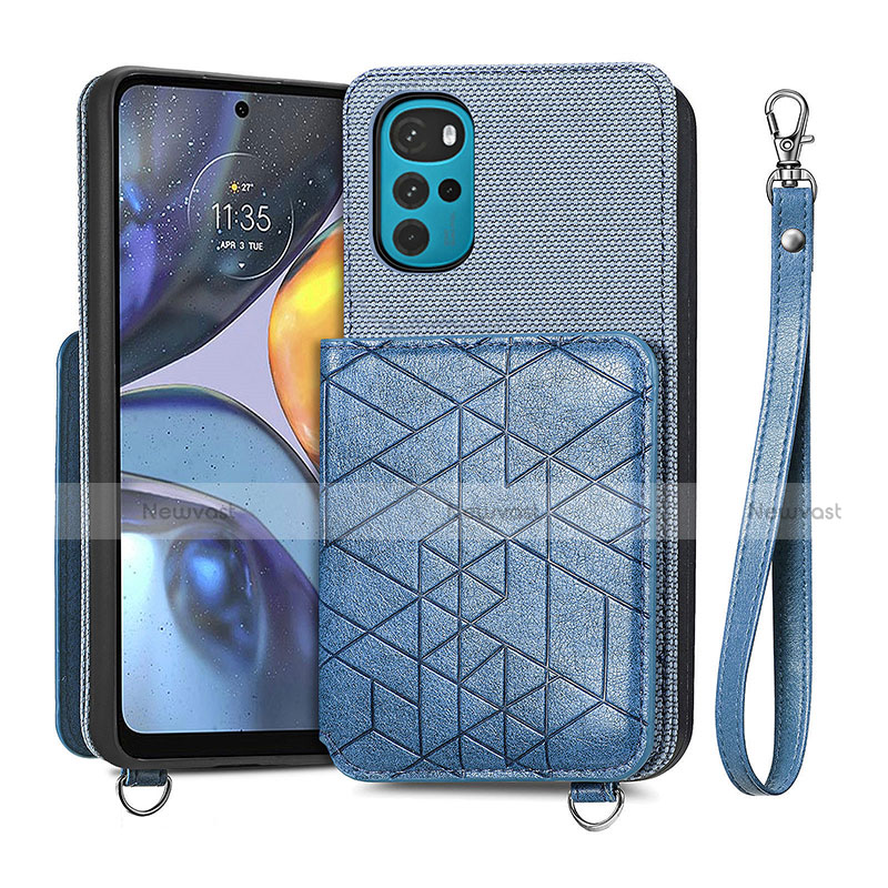 Soft Luxury Leather Snap On Case Cover S01D for Motorola Moto G22