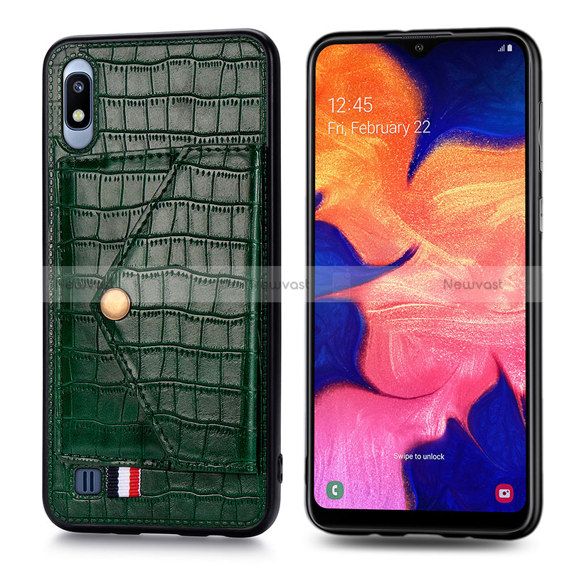 Soft Luxury Leather Snap On Case Cover S01D for Samsung Galaxy A10