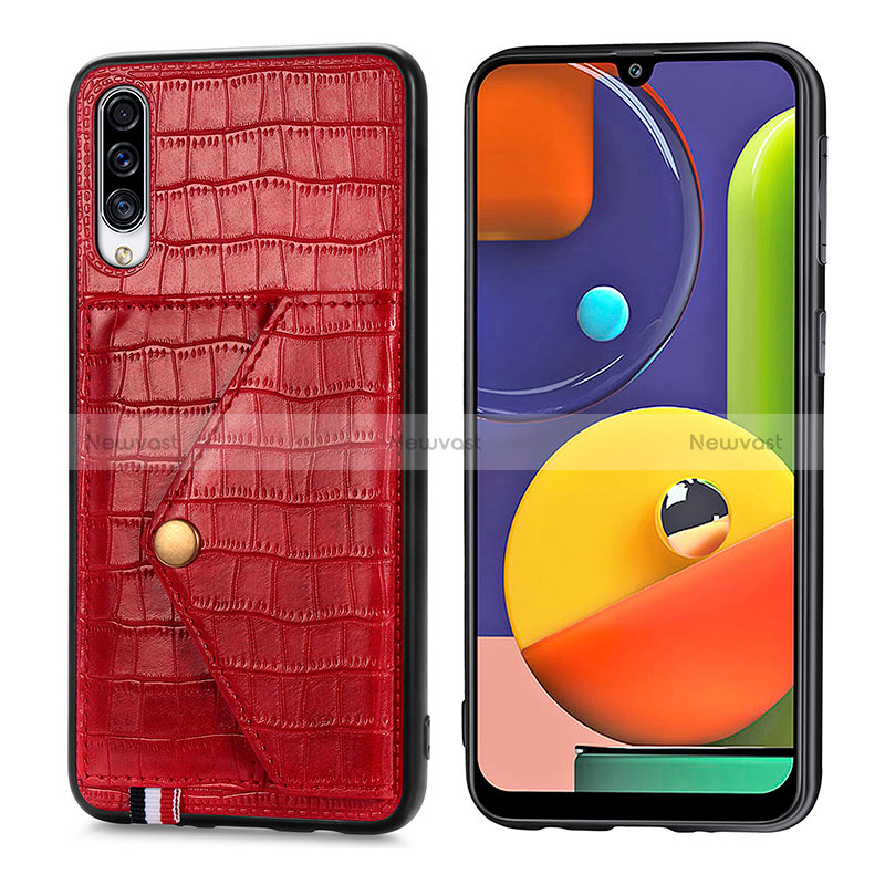 Soft Luxury Leather Snap On Case Cover S01D for Samsung Galaxy A50