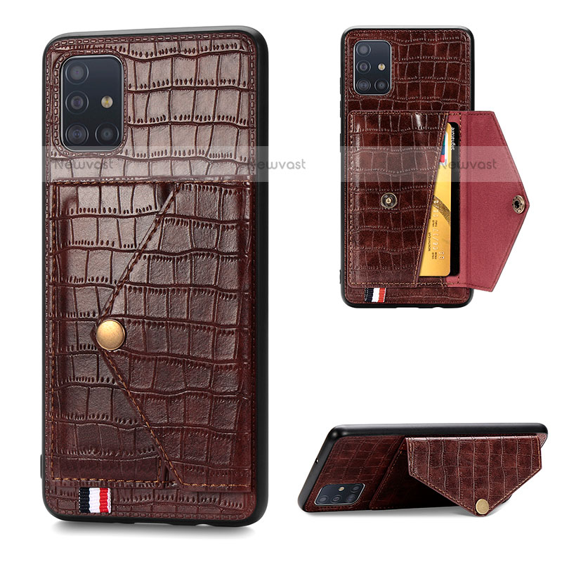 Soft Luxury Leather Snap On Case Cover S01D for Samsung Galaxy A51 4G