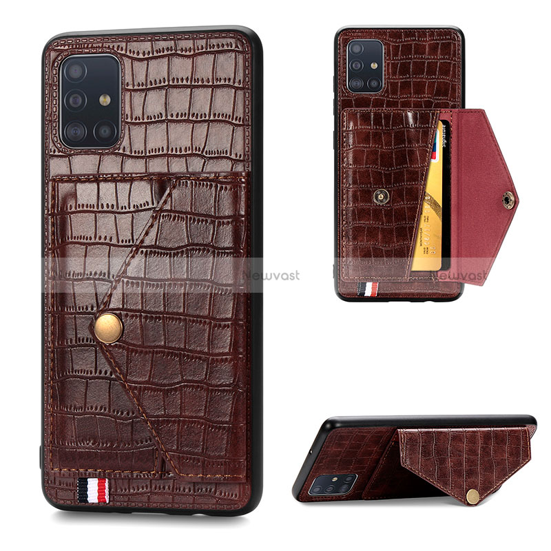 Soft Luxury Leather Snap On Case Cover S01D for Samsung Galaxy A51 5G