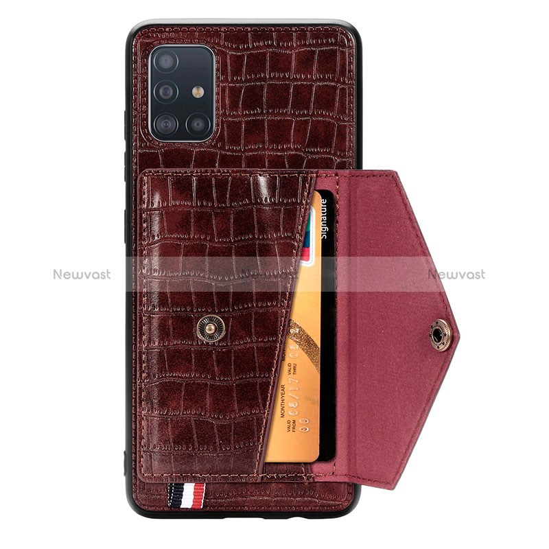 Soft Luxury Leather Snap On Case Cover S01D for Samsung Galaxy A51 5G