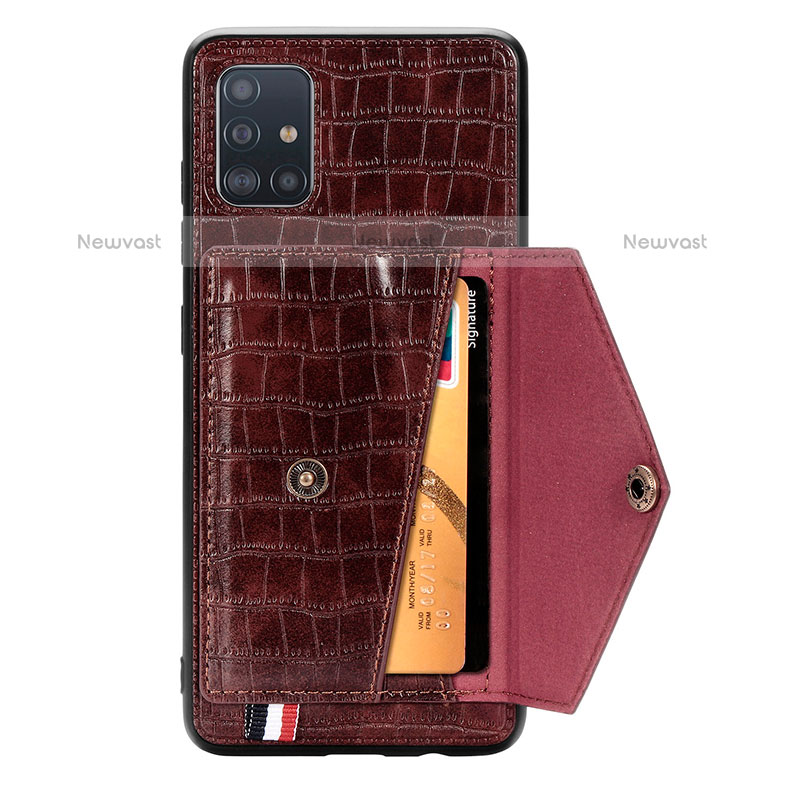 Soft Luxury Leather Snap On Case Cover S01D for Samsung Galaxy A71 4G A715