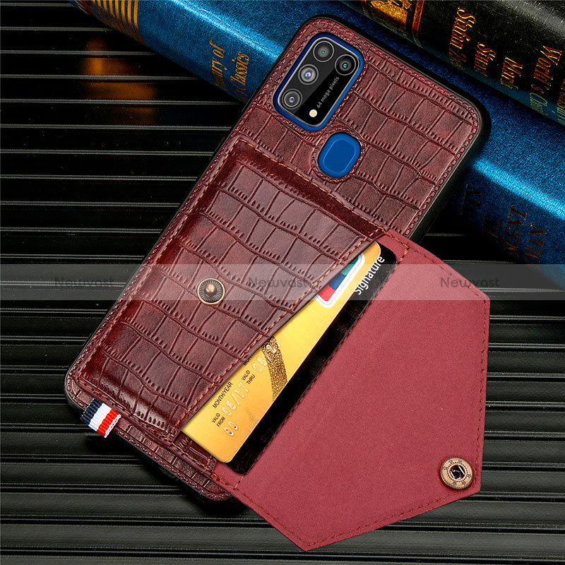 Soft Luxury Leather Snap On Case Cover S01D for Samsung Galaxy M31 Prime Edition