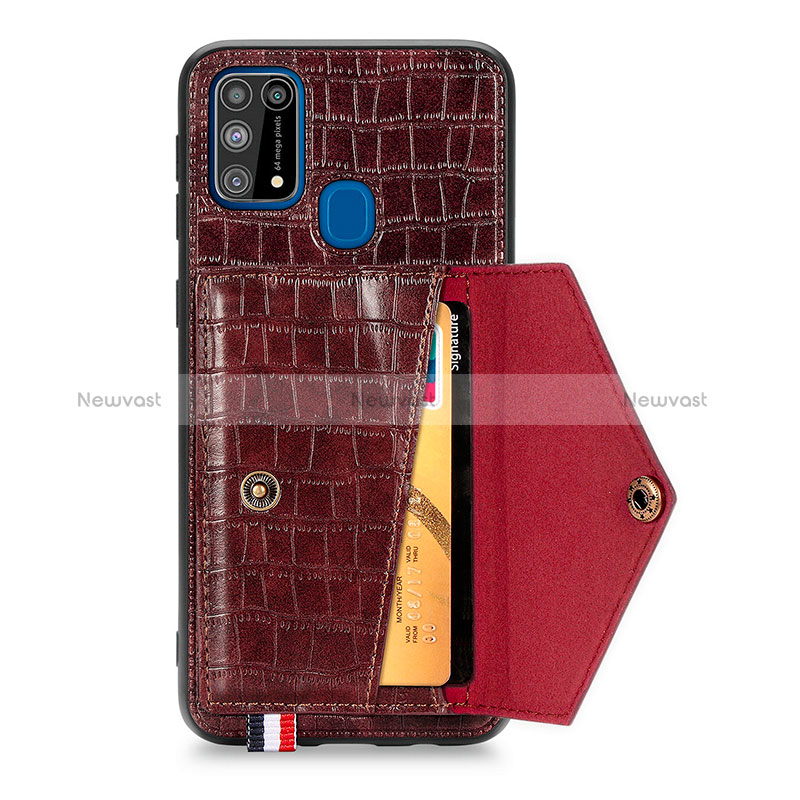 Soft Luxury Leather Snap On Case Cover S01D for Samsung Galaxy M31 Prime Edition