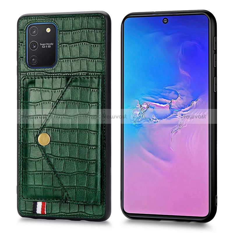 Soft Luxury Leather Snap On Case Cover S01D for Samsung Galaxy M80S Green