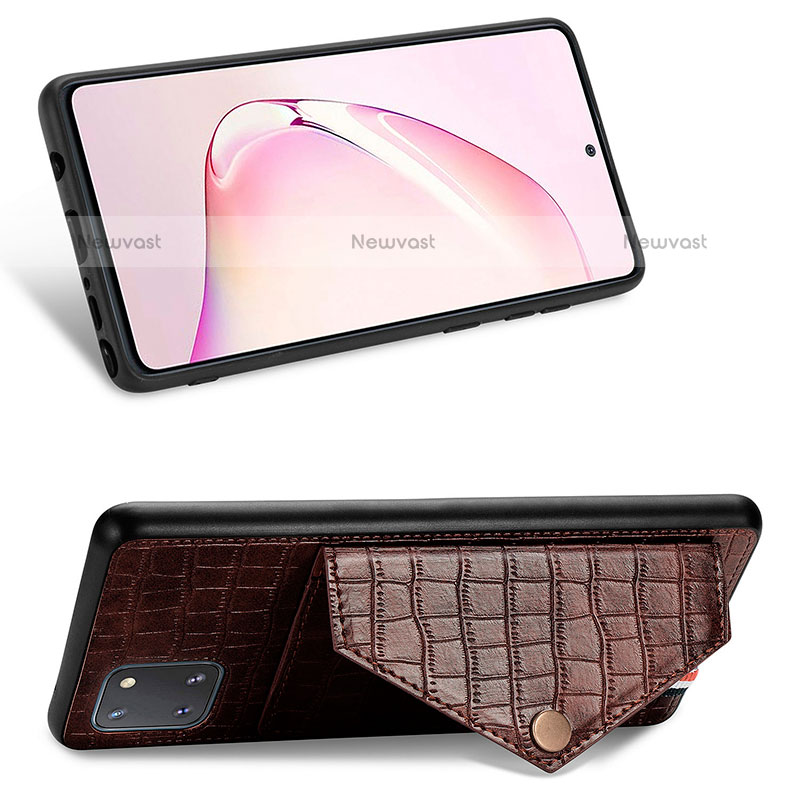 Soft Luxury Leather Snap On Case Cover S01D for Samsung Galaxy Note 10 Lite