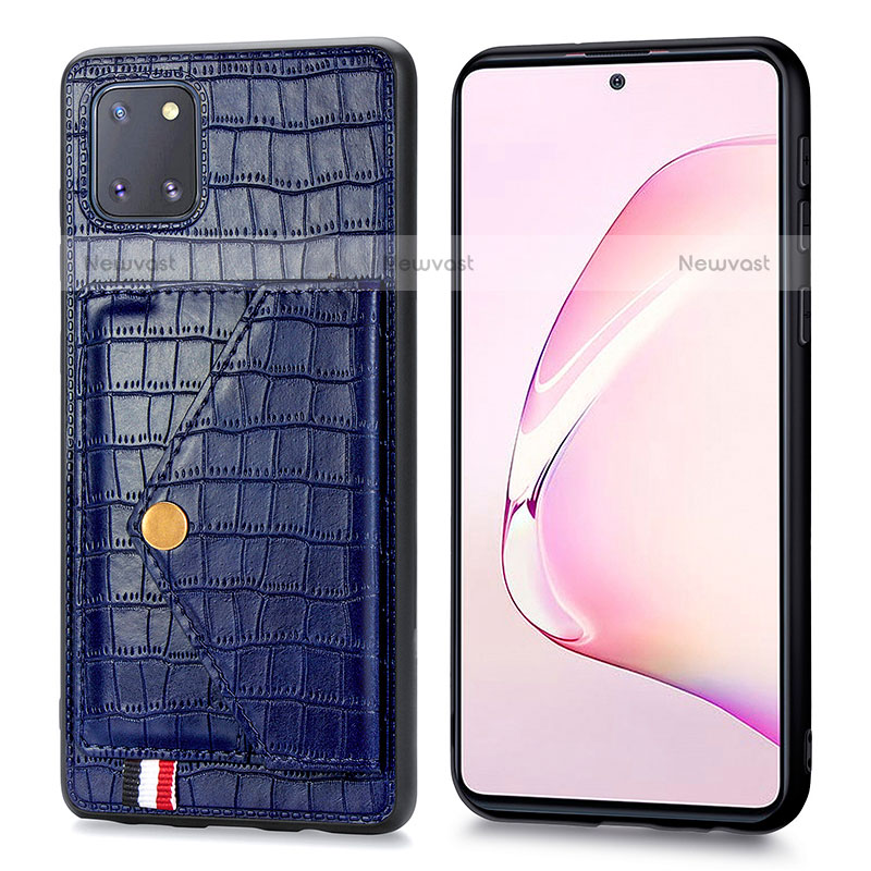 Soft Luxury Leather Snap On Case Cover S01D for Samsung Galaxy Note 10 Lite