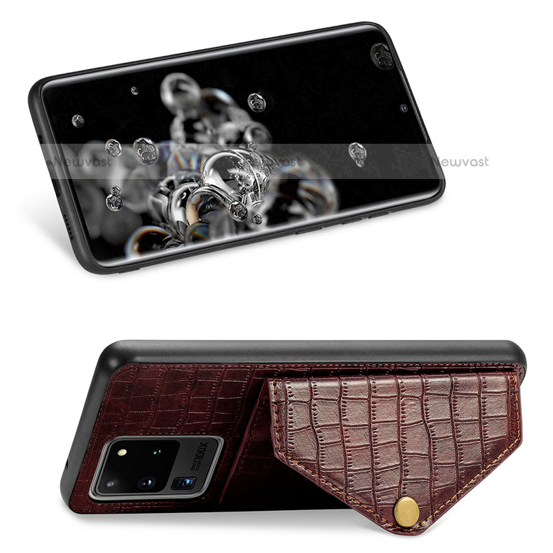 Soft Luxury Leather Snap On Case Cover S01D for Samsung Galaxy S20 Ultra 5G