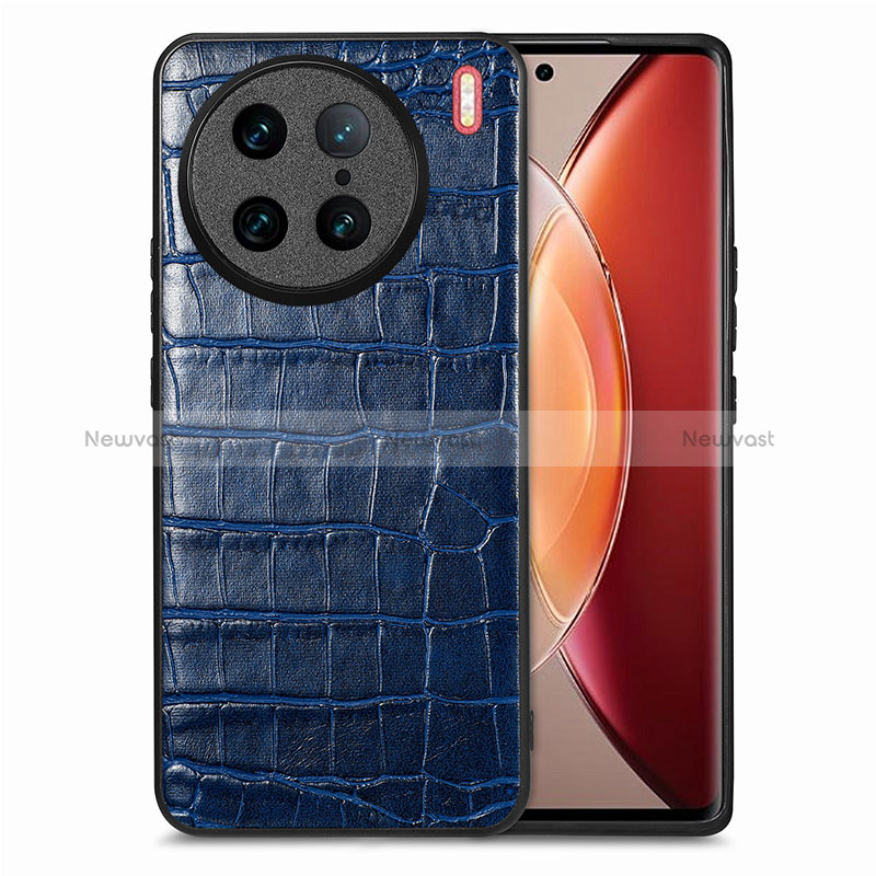 Soft Luxury Leather Snap On Case Cover S01D for Vivo X90 Pro 5G