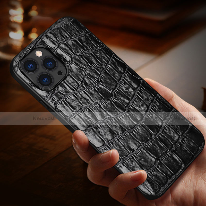 Soft Luxury Leather Snap On Case Cover S02 for Apple iPhone 13 Pro Max