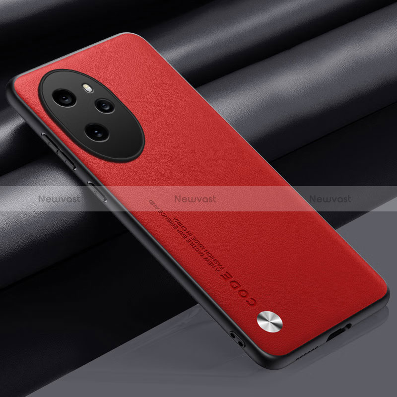 Soft Luxury Leather Snap On Case Cover S02 for Huawei Honor 100 Pro 5G Red