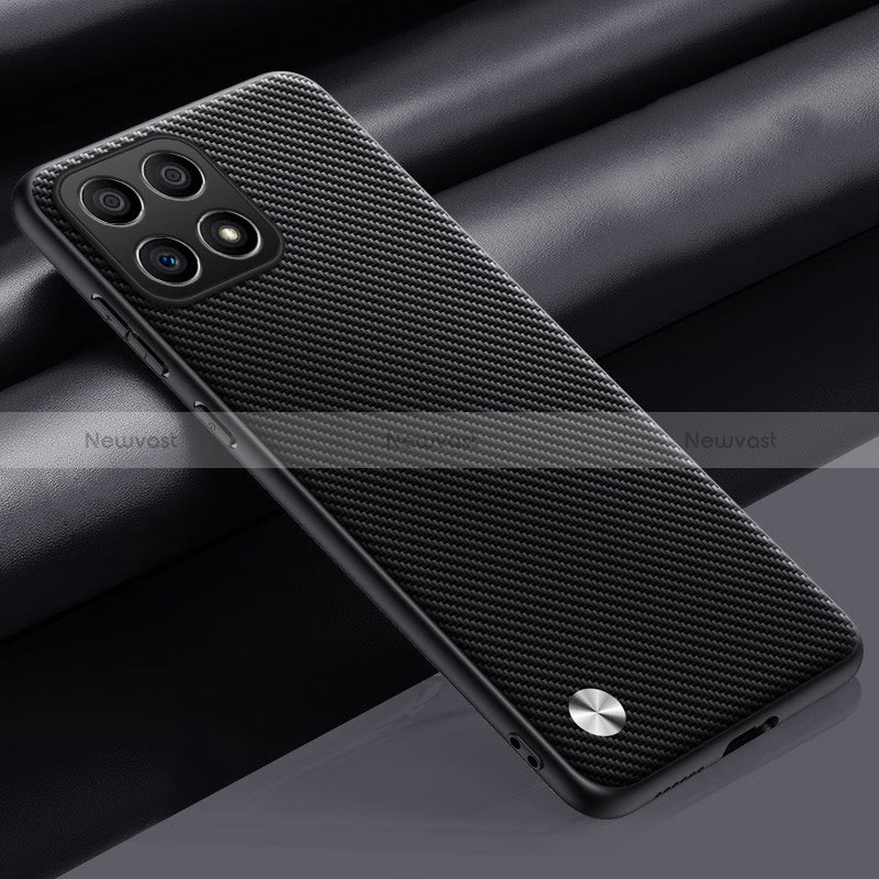 Soft Luxury Leather Snap On Case Cover S02 for Huawei Honor X6a Dark Gray