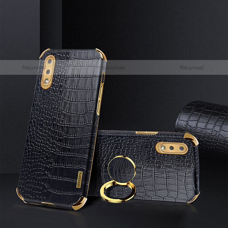 Soft Luxury Leather Snap On Case Cover S02 for Samsung Galaxy M02 Black