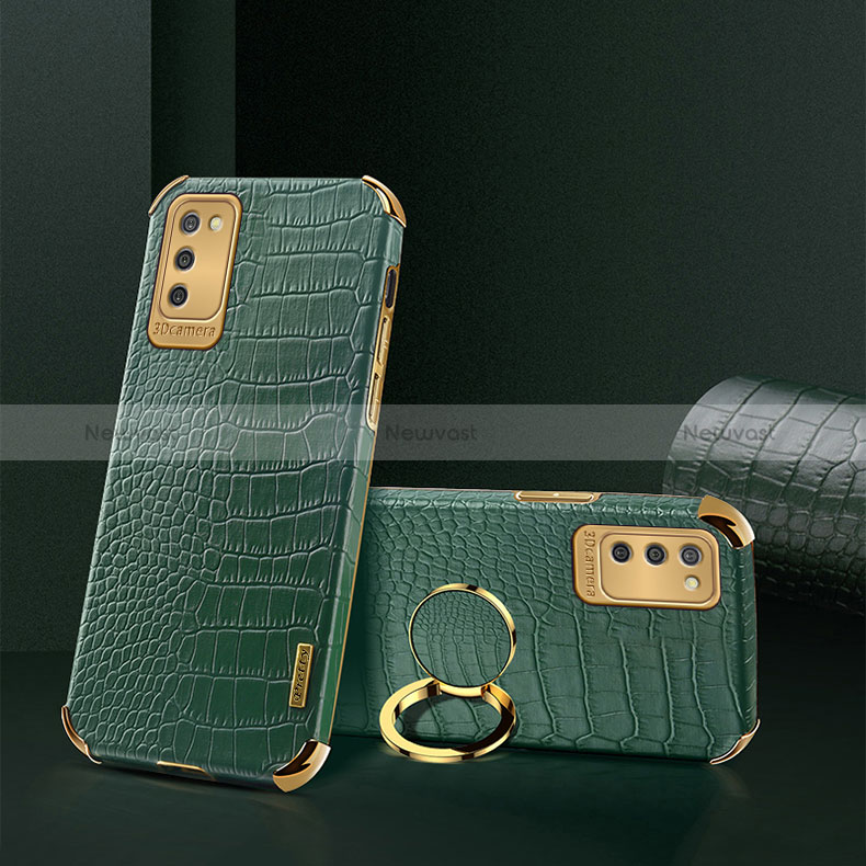 Soft Luxury Leather Snap On Case Cover S02 for Samsung Galaxy M02s Green