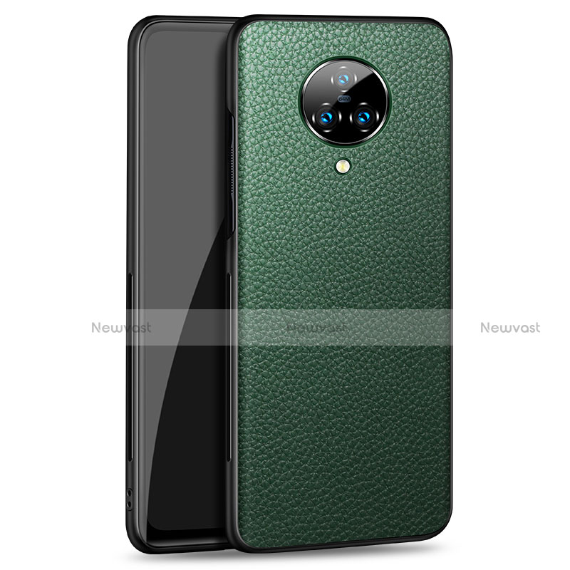 Soft Luxury Leather Snap On Case Cover S02 for Vivo Nex 3 5G Green