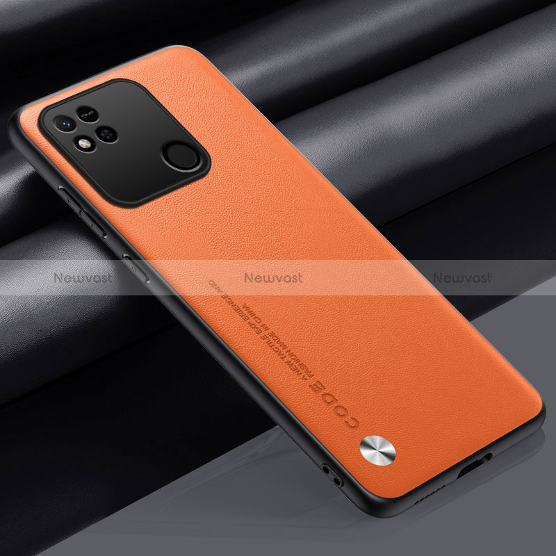 Soft Luxury Leather Snap On Case Cover S02 for Xiaomi Redmi 9 India Orange