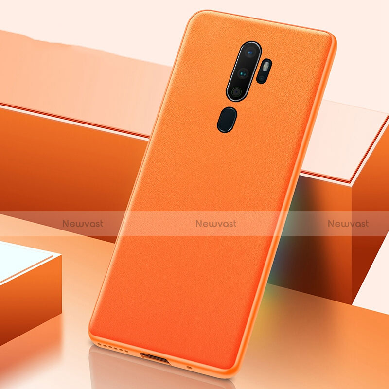 Soft Luxury Leather Snap On Case Cover S03 for Oppo A5 (2020) Orange