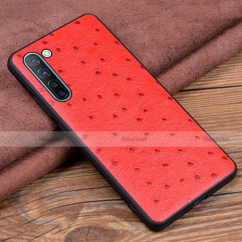 Soft Luxury Leather Snap On Case Cover S03 for Oppo Find X2 Lite Red