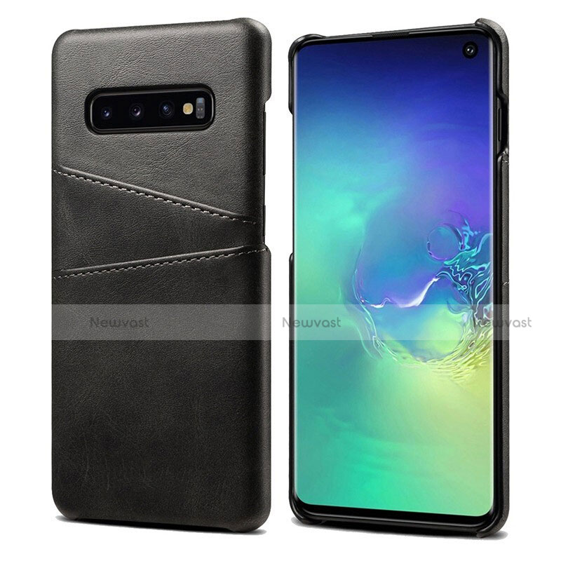 Soft Luxury Leather Snap On Case Cover S03 for Samsung Galaxy S10 5G Black