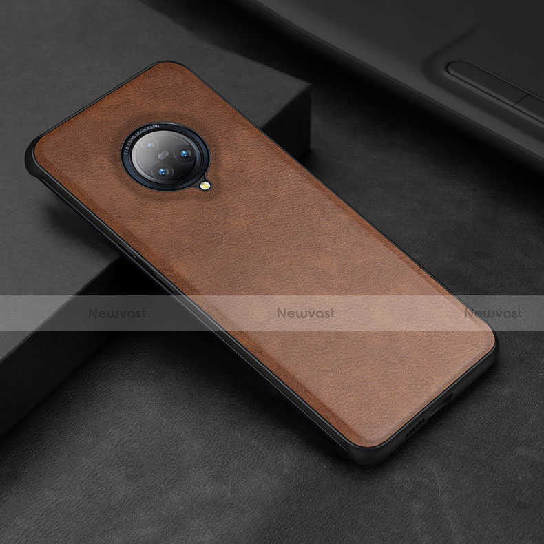 Soft Luxury Leather Snap On Case Cover S03 for Vivo Nex 3 Brown