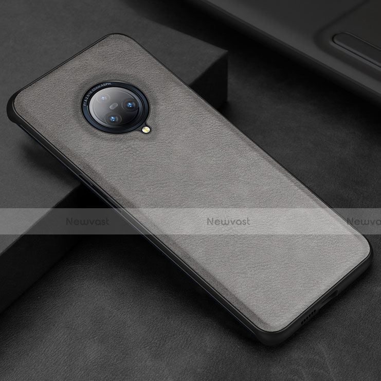 Soft Luxury Leather Snap On Case Cover S03 for Vivo Nex 3 Gray