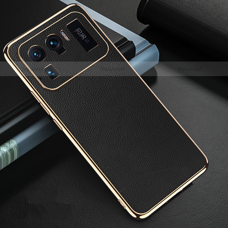 Soft Luxury Leather Snap On Case Cover S03 for Xiaomi Mi 11 Ultra 5G Black