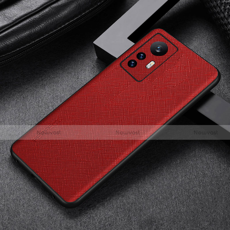 Soft Luxury Leather Snap On Case Cover S03 for Xiaomi Mi 12 5G Red