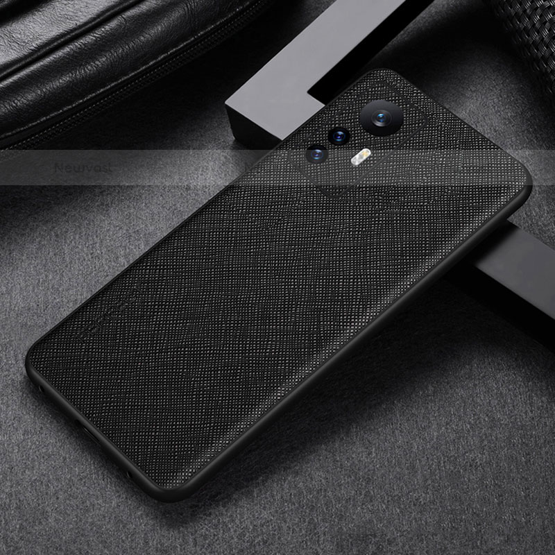 Soft Luxury Leather Snap On Case Cover S03 for Xiaomi Mi 12 Pro 5G Black