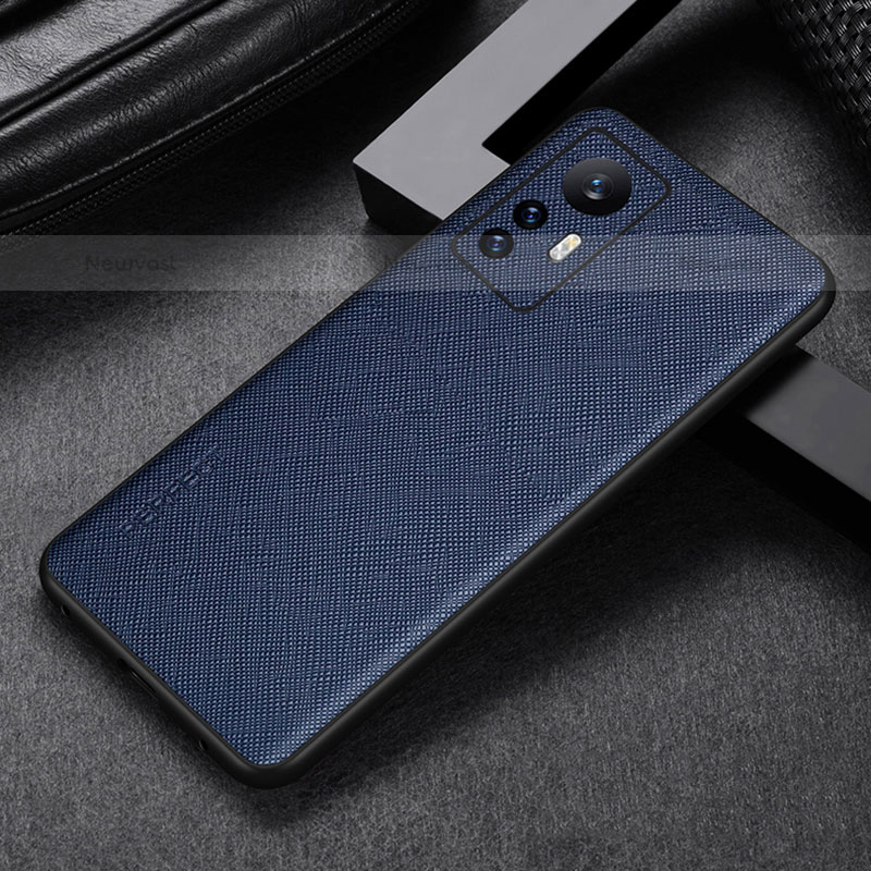 Soft Luxury Leather Snap On Case Cover S03 for Xiaomi Mi 12 Pro 5G Blue