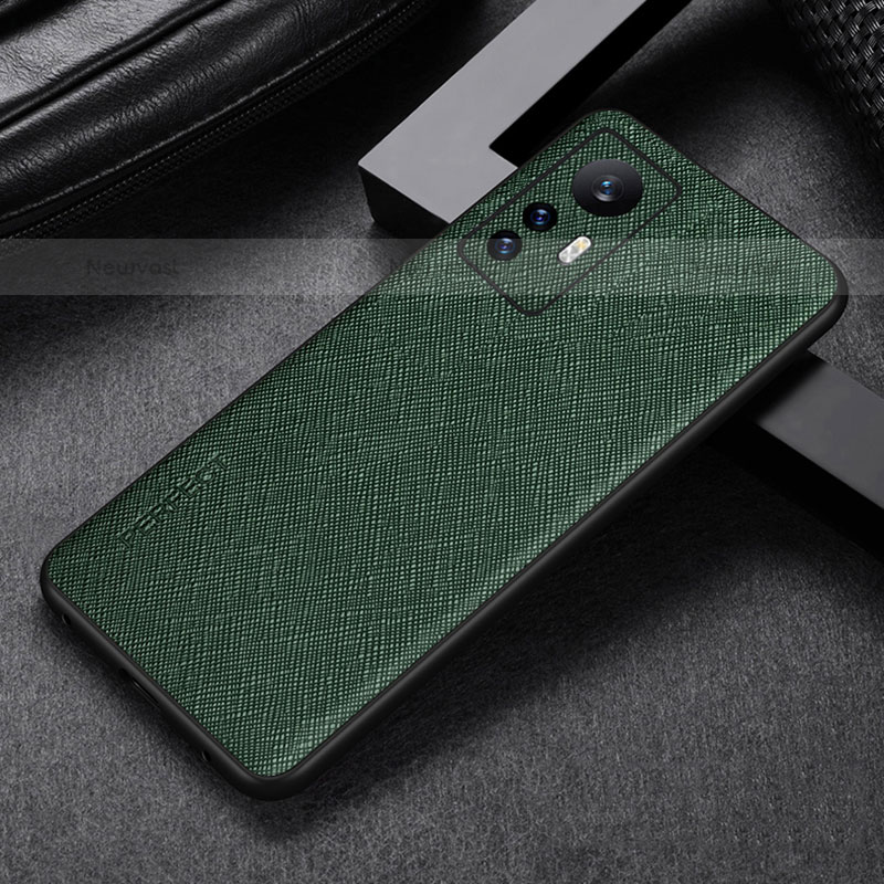 Soft Luxury Leather Snap On Case Cover S03 for Xiaomi Mi 12S 5G Green
