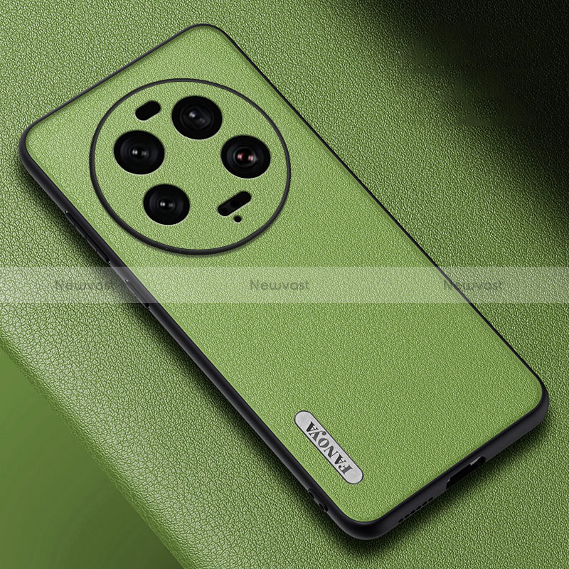 Soft Luxury Leather Snap On Case Cover S03 for Xiaomi Mi 13 Ultra 5G Green