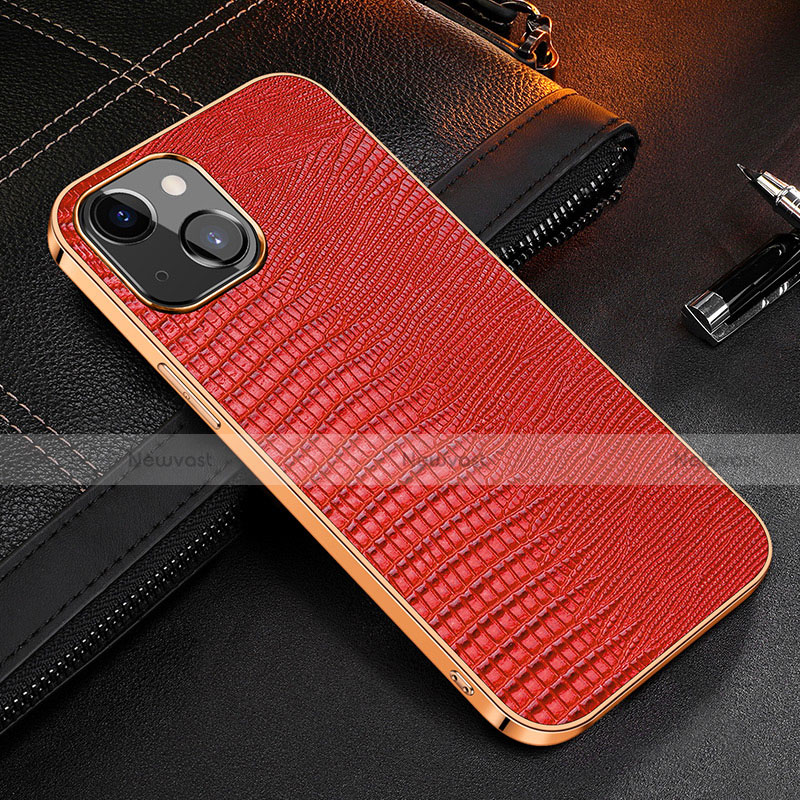 Soft Luxury Leather Snap On Case Cover S04 for Apple iPhone 14